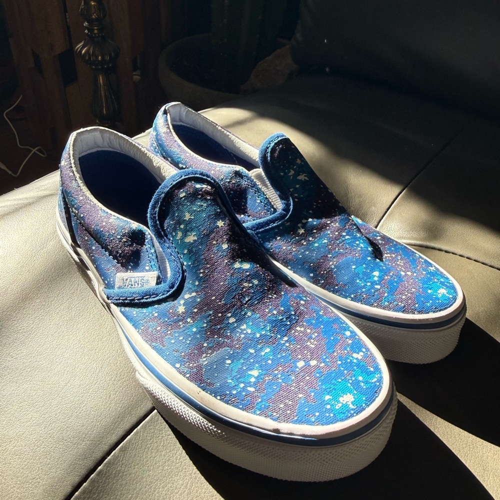 Vans Little Kids Classic Slip On Galactic Glow (Nautical Blue)
